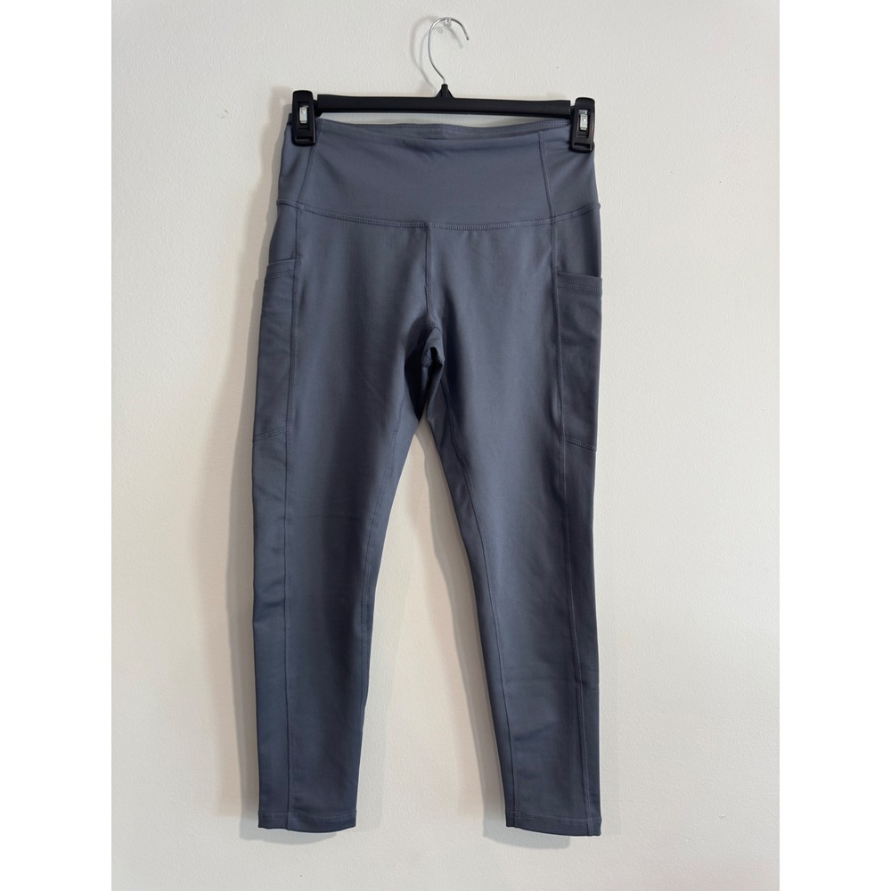 Z by‎ Zella High Waist 7/8 Leggings Womens Size Medium Gray Side Pockets